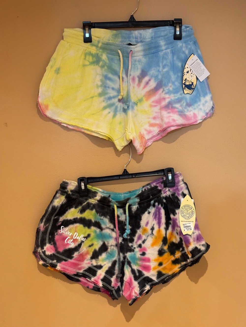 New Tie Dye Fleece Shorts - Pop Surf & More! 2 Pairs